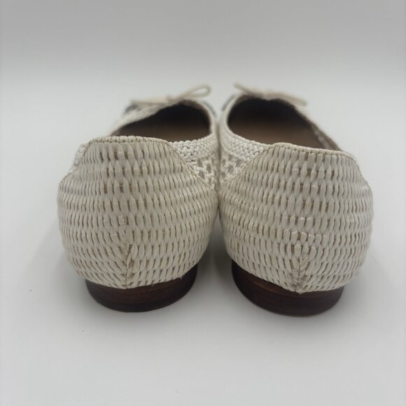 Sam Edelman May Woven Ballet Flats Bright White Womens Size 8.5 Summer Beach - Picture 8 of 9